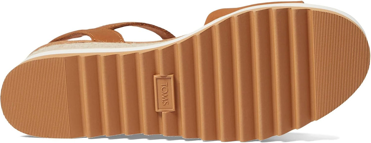 TOMS Women's Diana Wedge Sandal, Leather Upper, CloudBound Insole
