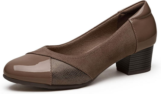 Orthopedic Dress Shoes for Women Low Heel Slip On Women's Pumps Comfortable Office Work Shoes