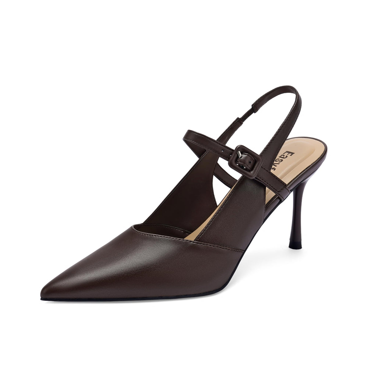 Easyfox Closed Toe Heels for Women Slingback Stiletto Dress Wedding Pumps
