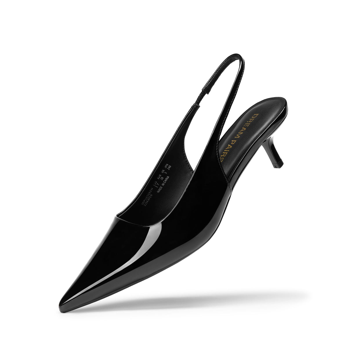 DREAM PAIRS Women's Pumps Kitten Slingback Low Closed Heels