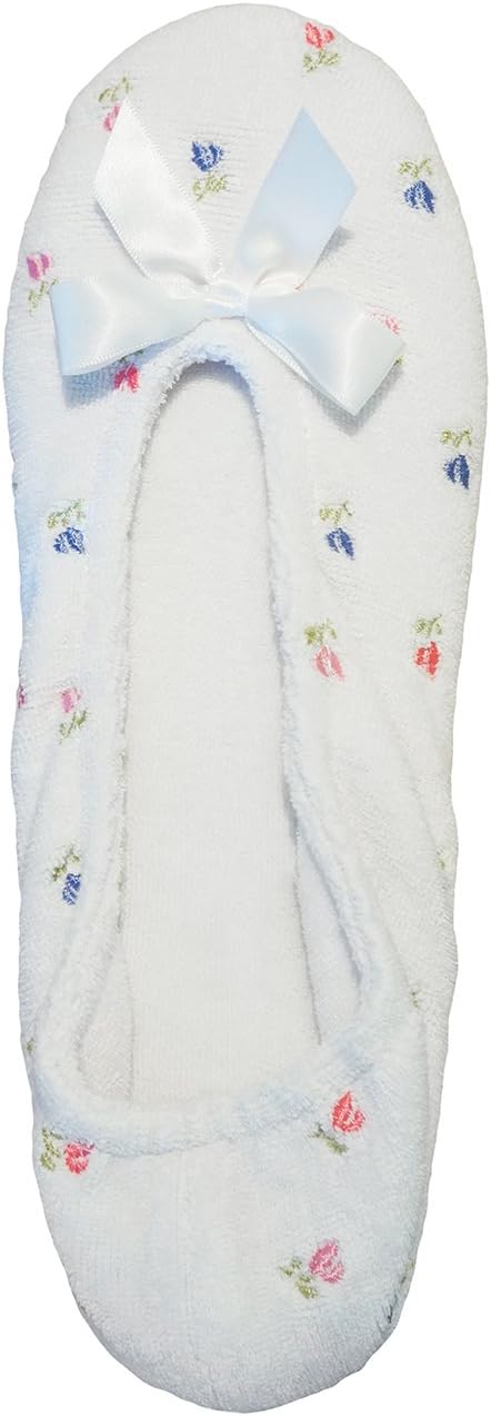 isotoner Women's Embroidered Terry Ballerina Slippers