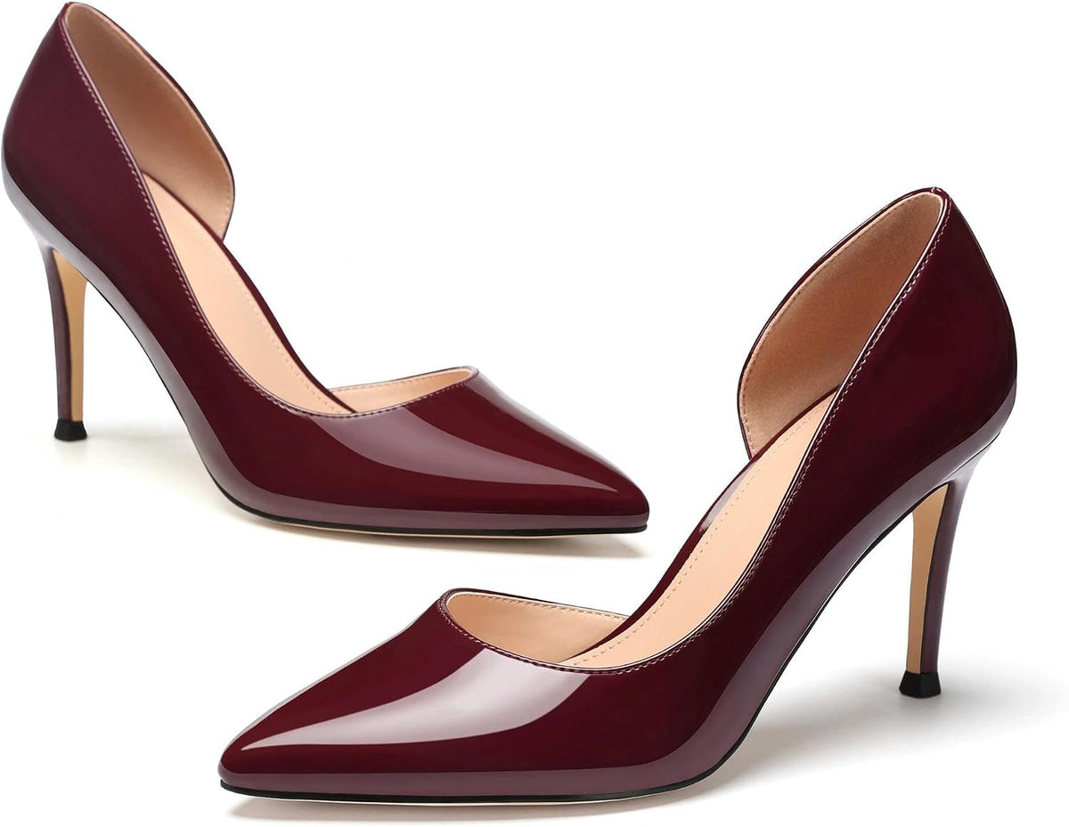 Women's Pumps Closed Pointed Toe High Heels Dress Shoes