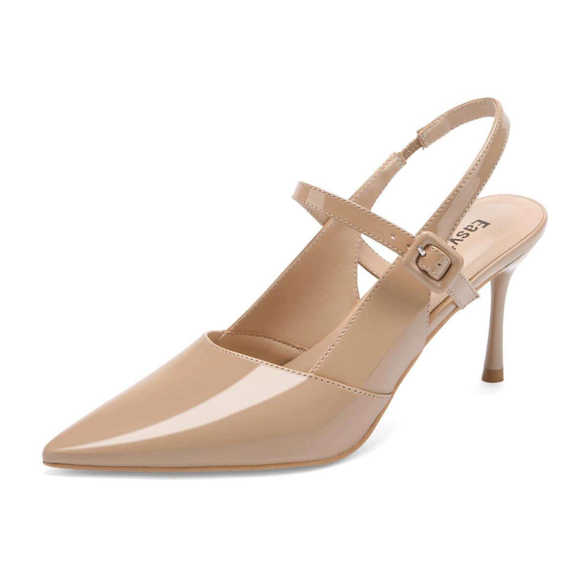 Easyfox Closed Toe Heels for Women Slingback Stiletto Dress Wedding Pumps