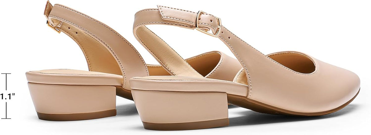 DREAM PAIRS Women's Slingback Flats Dress Shoes Pumps
