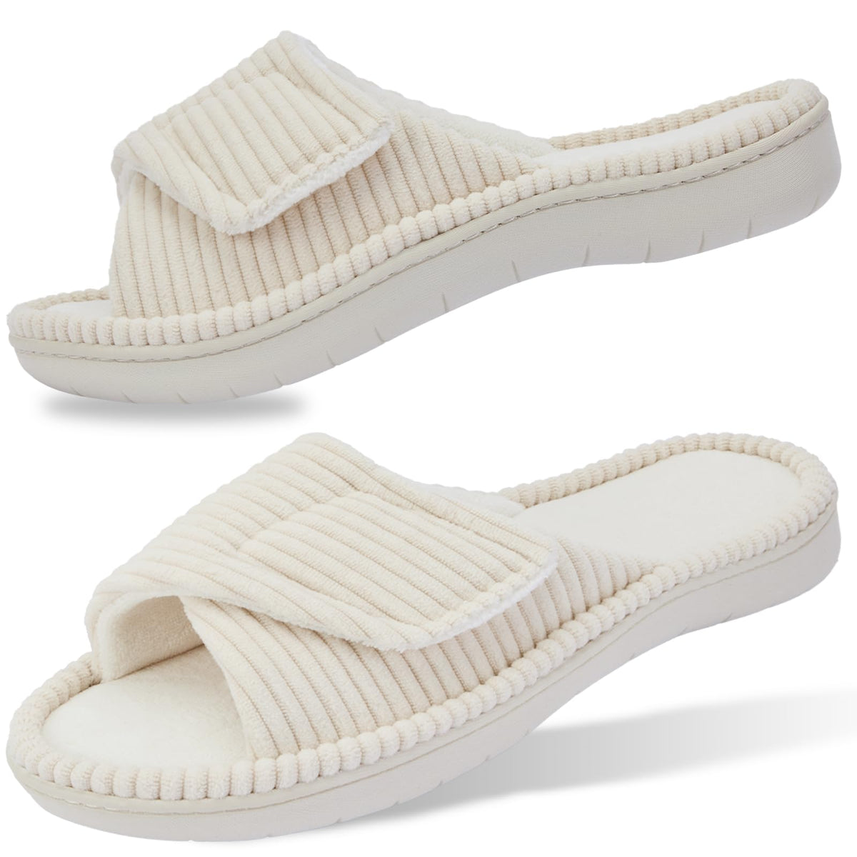 Women's Slippers with Arch Support, Memory Foam Shoes for Plantar Fasciitis