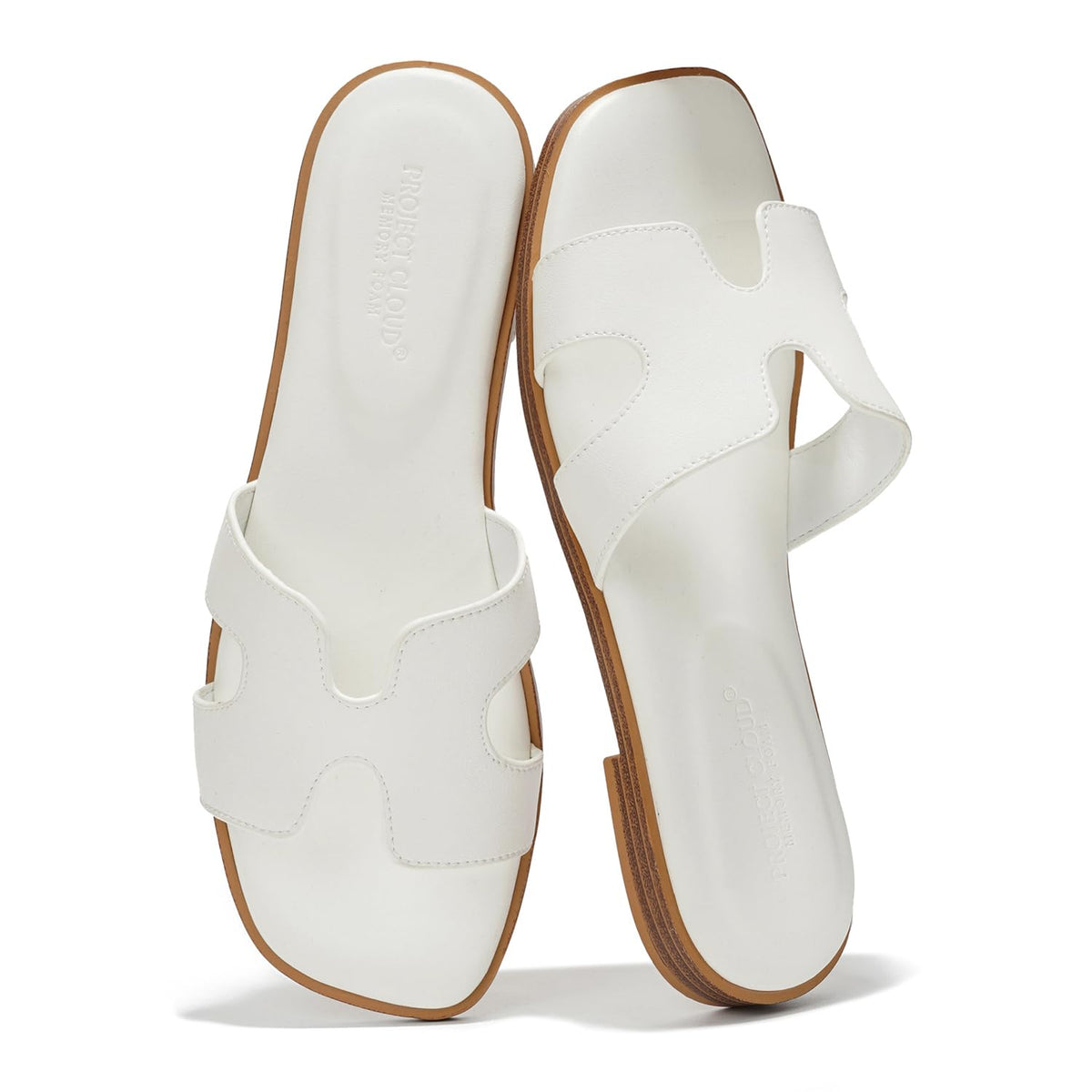 Project Cloud 100% Genuine Leather Sandals Women Flats For Women (Jannel)