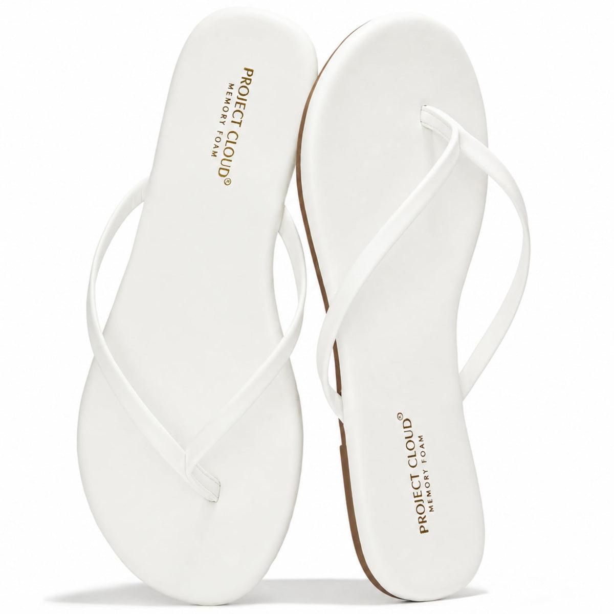Project Cloud Flip Flops for Women Memory Foam Flats Sandals