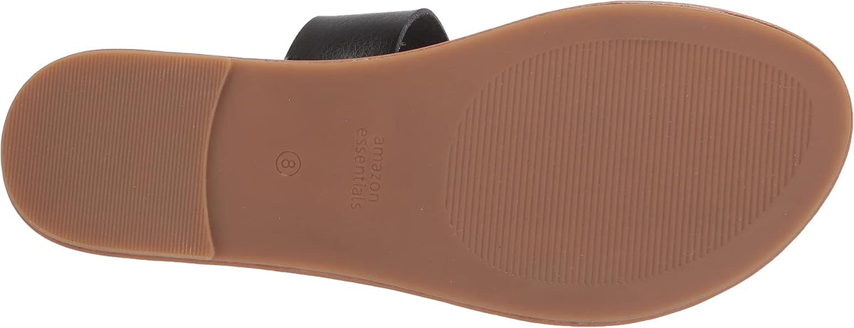 Amazon Essentials Women's Two Band Slip On Open Toe Fashion Slide Sandal