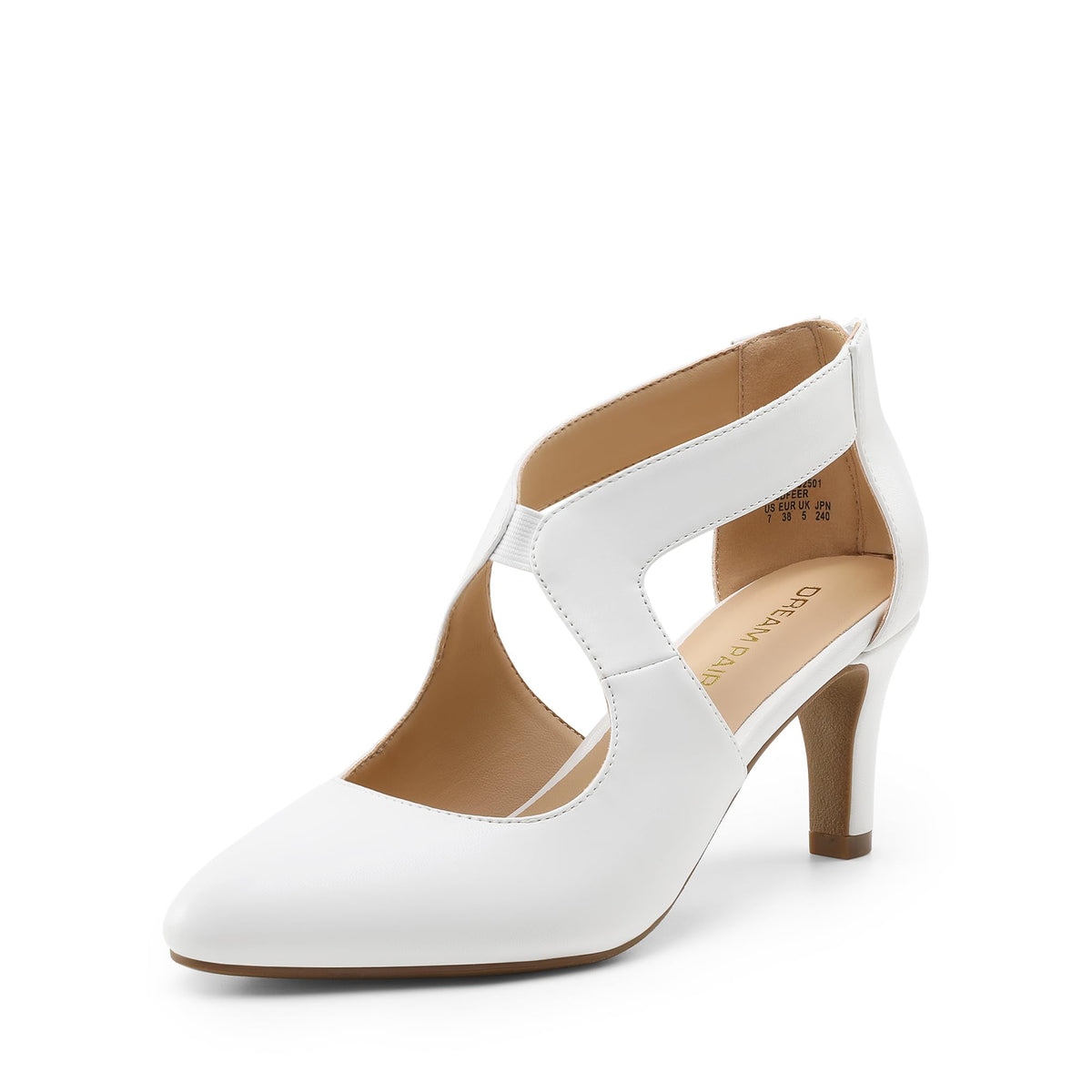 DREAM PAIRS Women's Pumps Closed Pointed Toe Kitten Heels