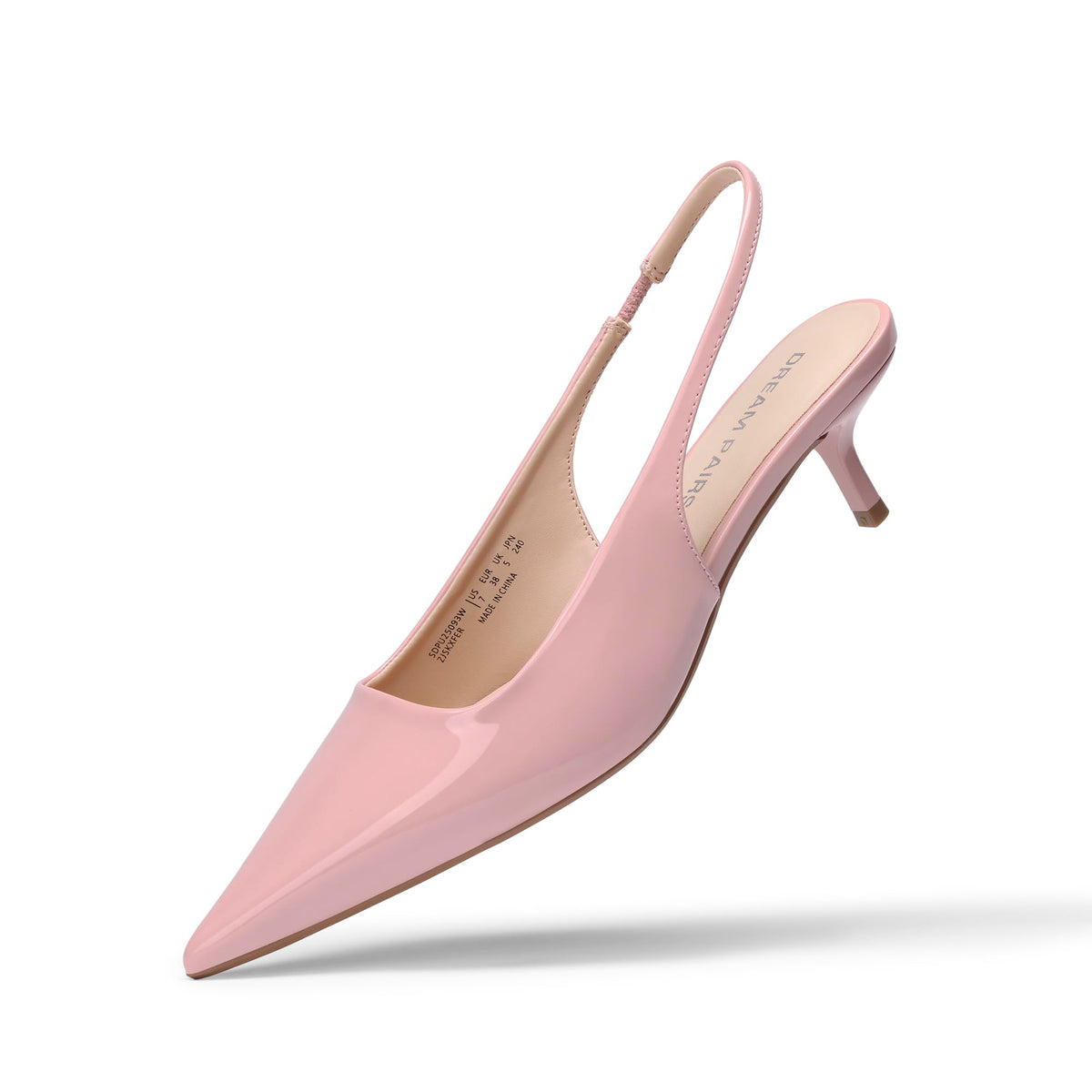DREAM PAIRS Women's Pumps Kitten Slingback Low Closed Heels