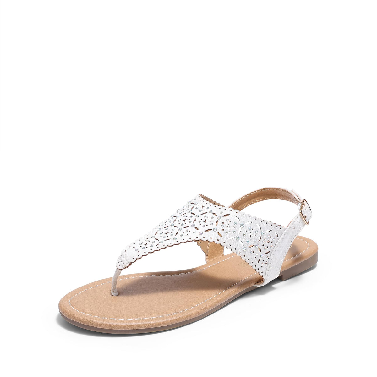 DREAM PAIRS Women's T-Strap Gladiator Flat Sandals