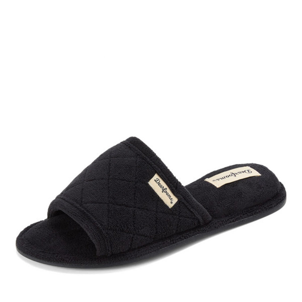 Dearfoams womens Slipper Memory Foam Summer House Shoe Beatrice Terry Slide