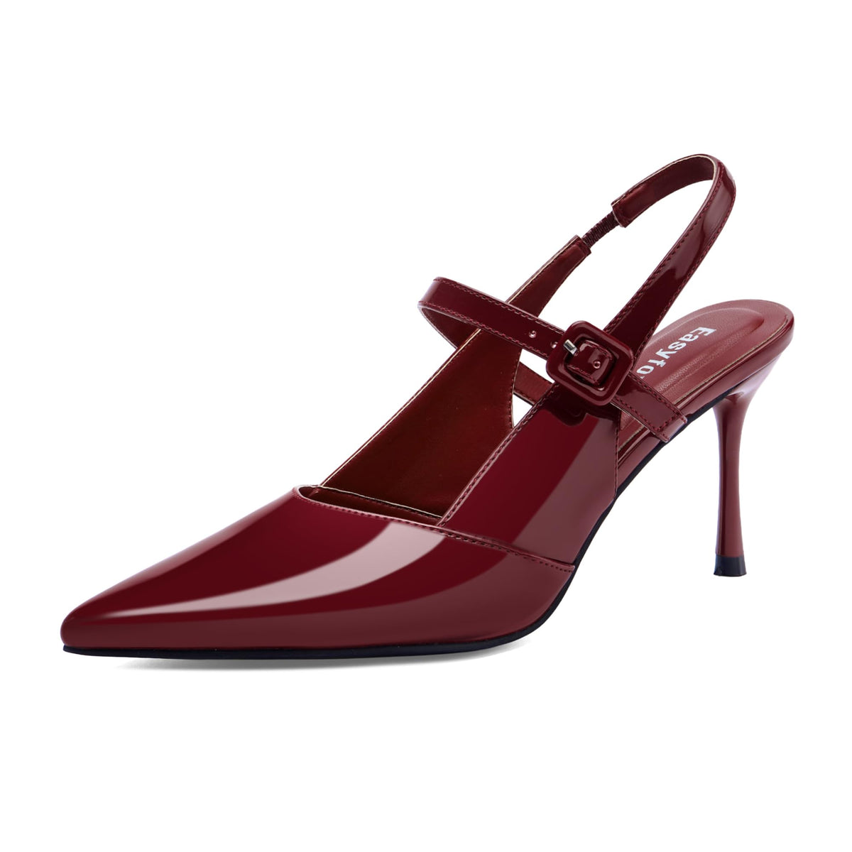 Easyfox Closed Toe Heels for Women Slingback Stiletto Dress Wedding Pumps