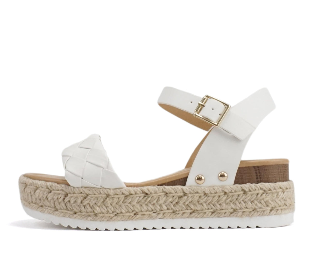 Soda CLIP ~ Women Open Toe Ankle Strap Platform Espadrille Sandal