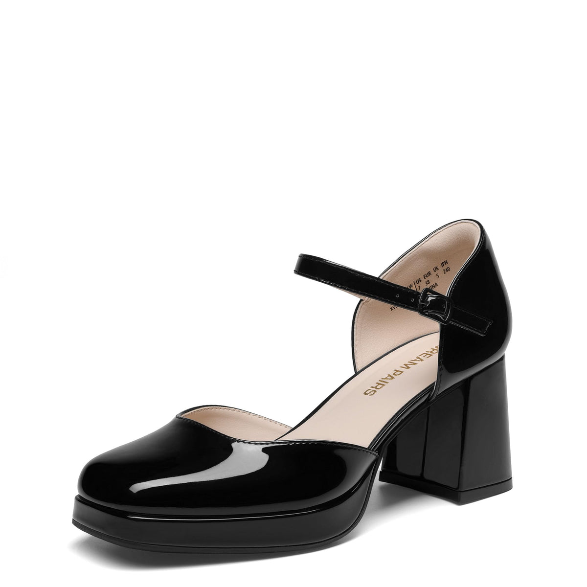 DREAM PAIRS Women's Chunky Platform Closed Toe Heels