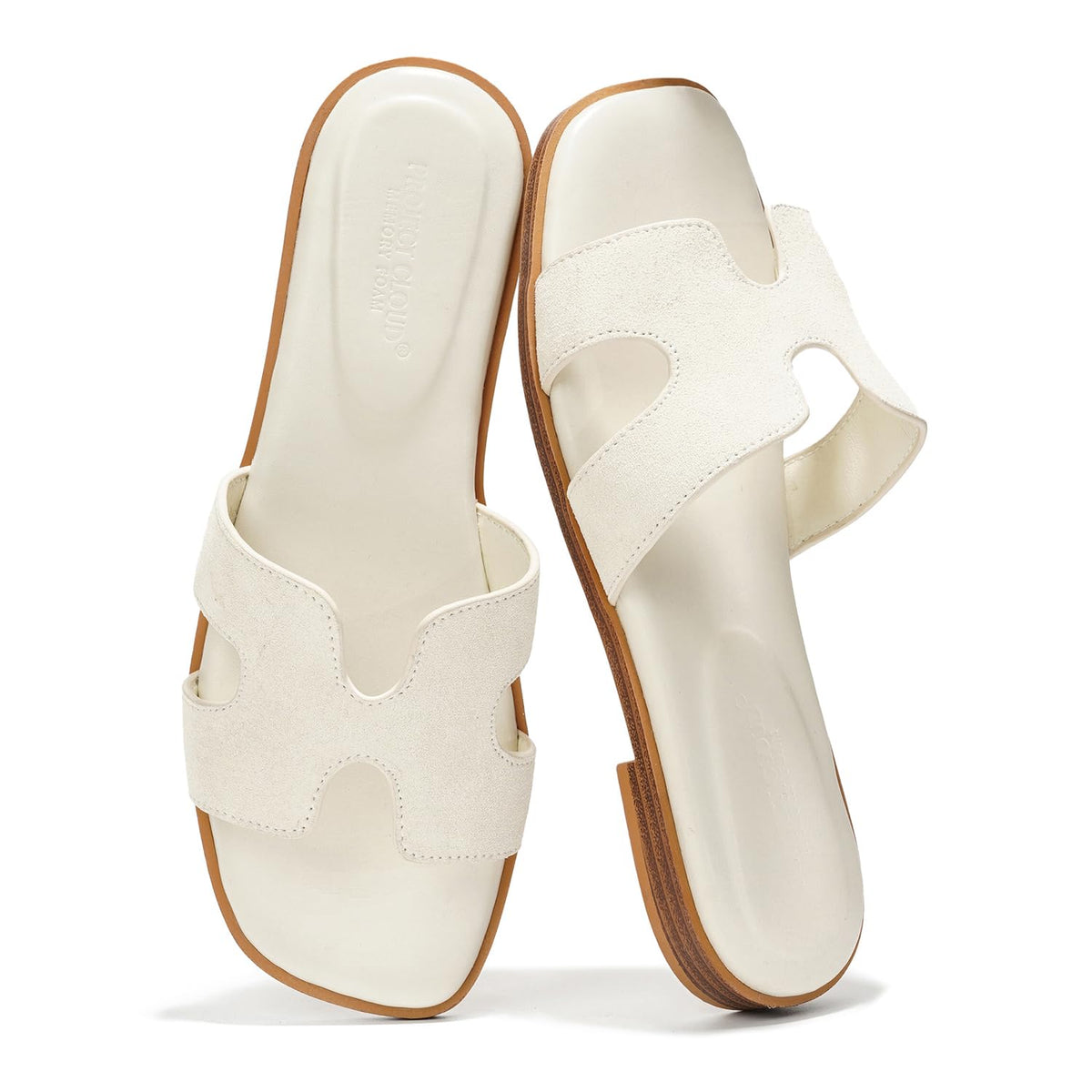 Project Cloud 100% Genuine Leather Sandals Women Flats For Women (Jannel)