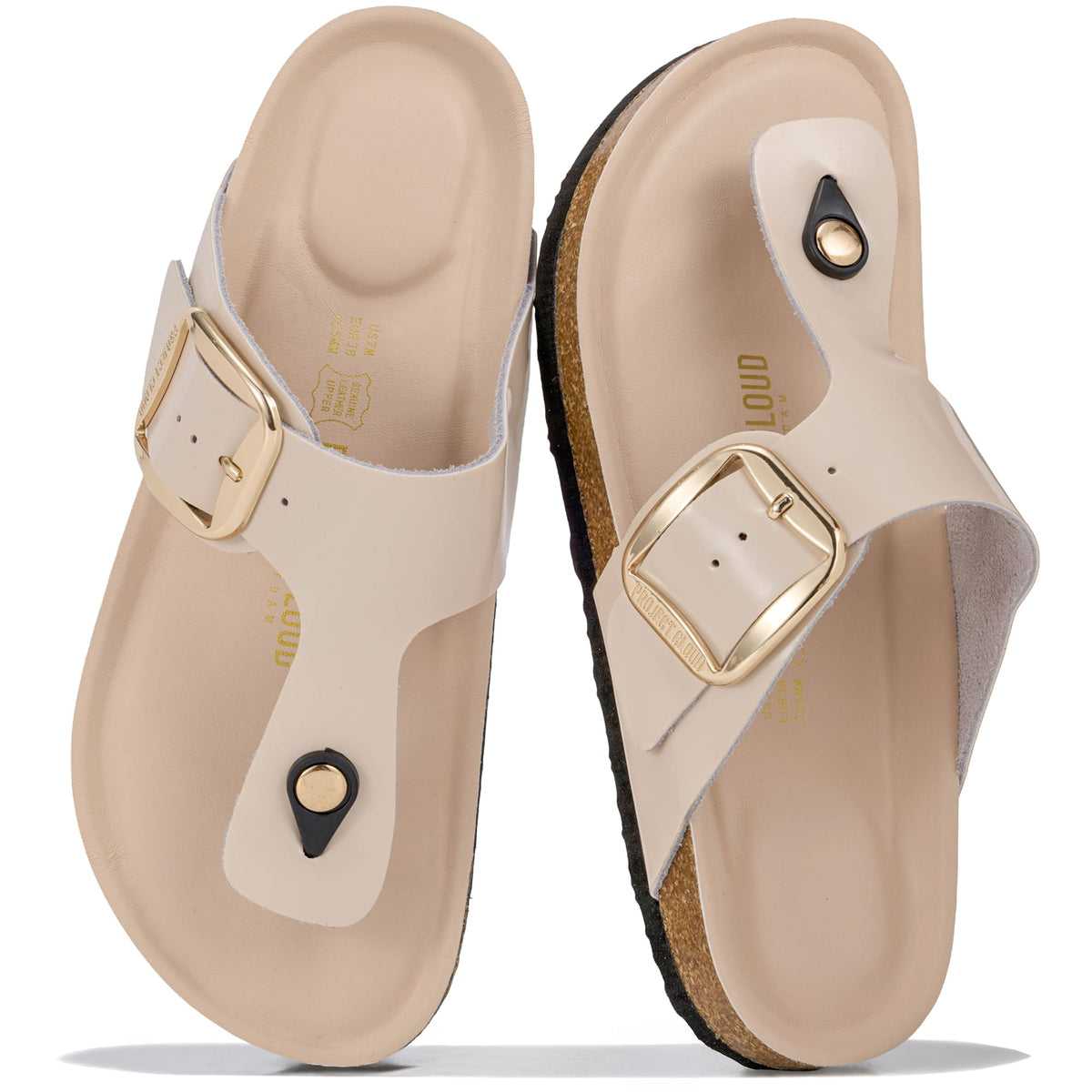 Project Cloud 100% Genuine Leather Thong Sandals & Flip Flops for Women