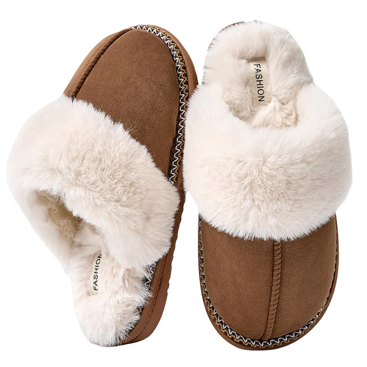 GOEWY Fuzzy Slippers for Women Memory Foam House Shoes Warm Gifts
