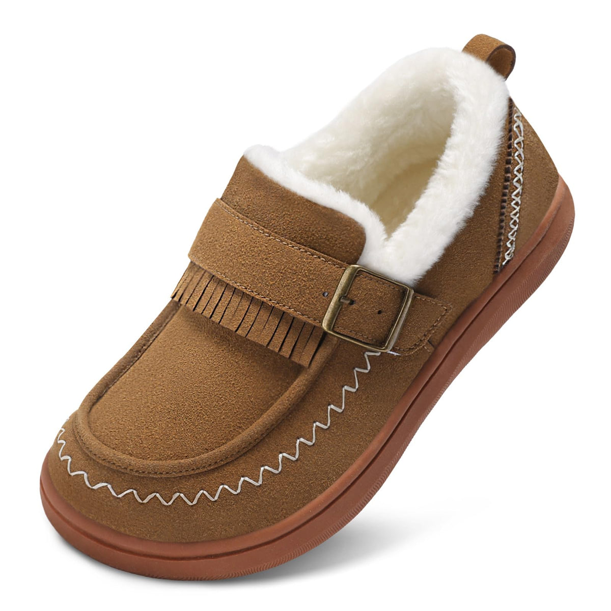 LeIsfIt Women's Moccasin Slippers Wide Toe Box Memory Foam House Shoes