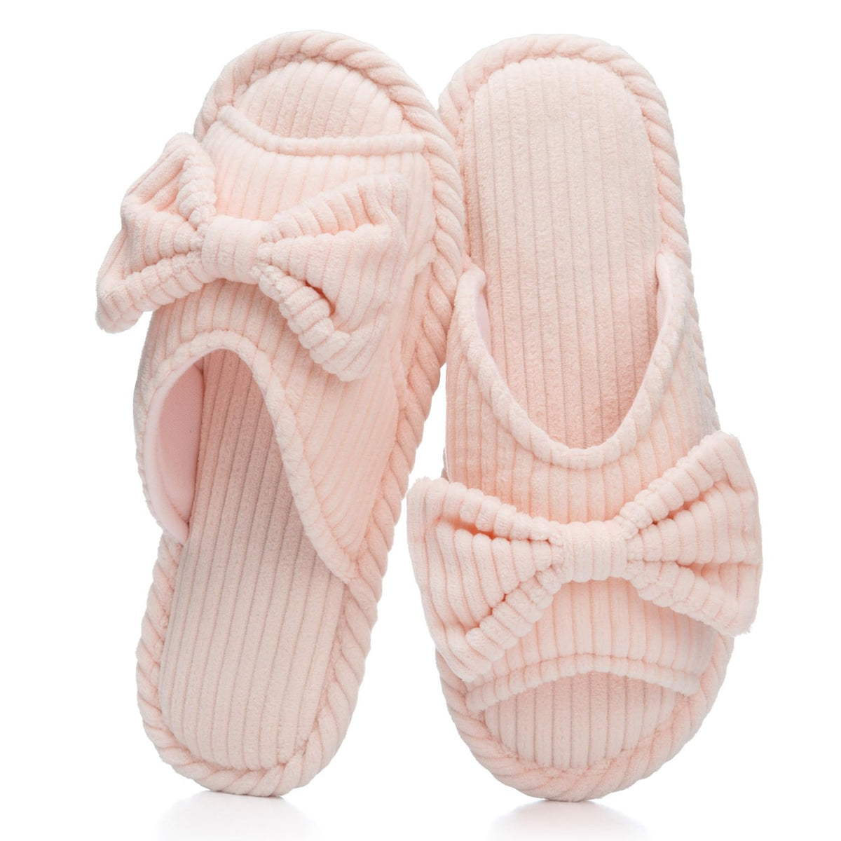 GOEWY Cute Slippers for Women Indoor with Bow Open Toe Summer Shoes
