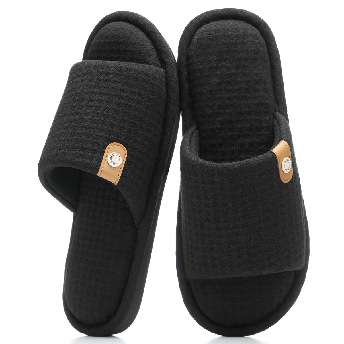 GOEWY Open Toe Slippers for Women Memory Foam House Shoes indoor outdoor