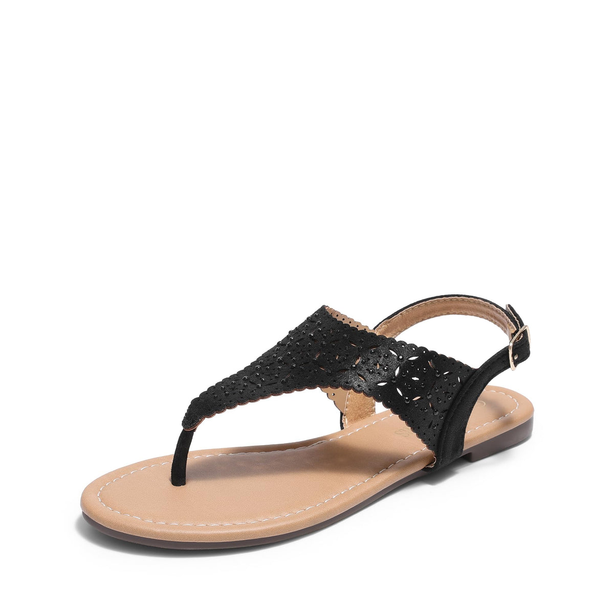 DREAM PAIRS Women's T-Strap Gladiator Flat Sandals
