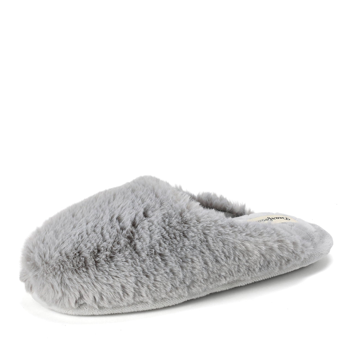 Dearfoams womens Bailey Plush Furry Scuff Slipper