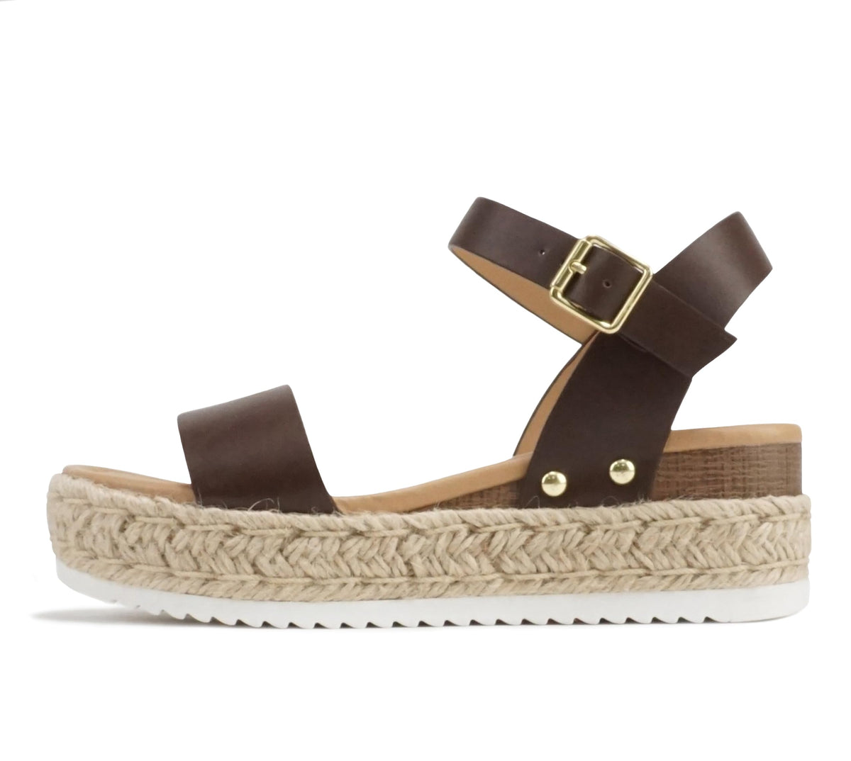 Soda CLIP ~ Women Open Toe Ankle Strap Platform Espadrille Sandal