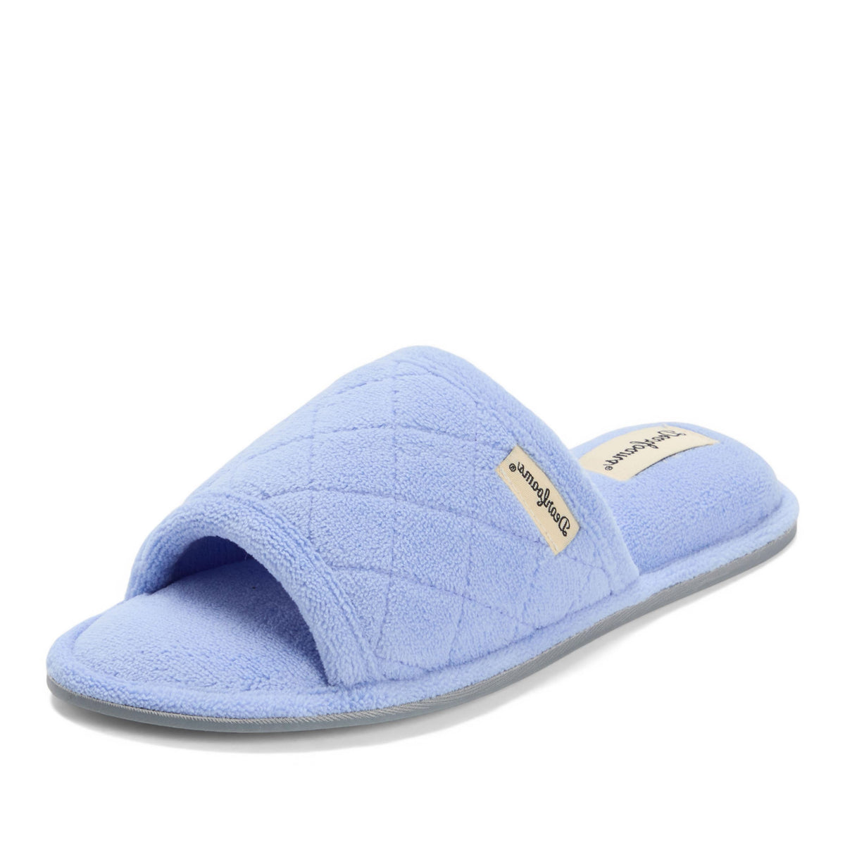 Dearfoams womens Slipper Memory Foam Summer House Shoe Beatrice Terry Slide
