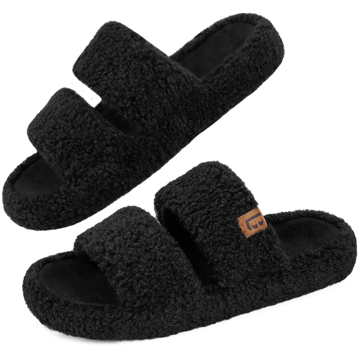 LongBay Slippers for Women Memory Foam Open Toe Indoor House Shoes Gifts