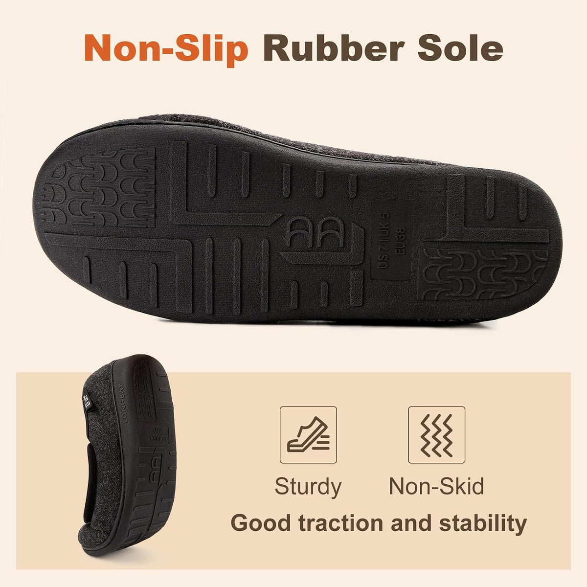 LongBay Womens Adjustable Slippers Memory Foam Cozy Wide Diabetic House Shoes Edema Orthopedic Neuropathy Indoor Outdoor
