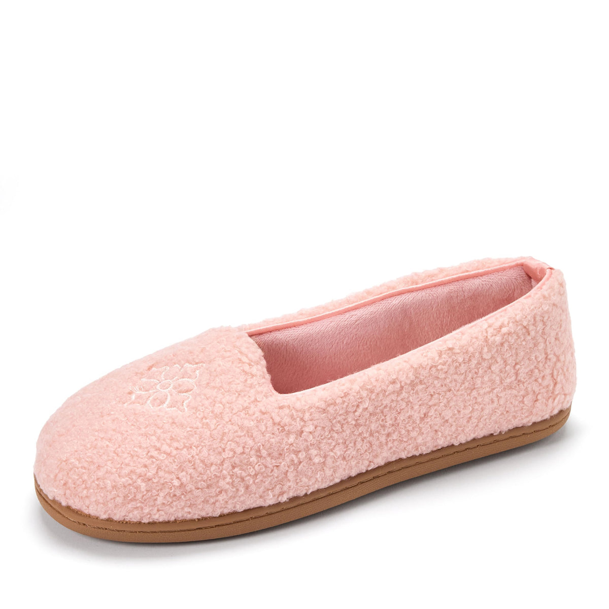 Dearfoams Women's Rebecca Soft Memory Foam Lightweight House Shoes Cozy Loafer with Warm Lining and Wide Widths Slipper
