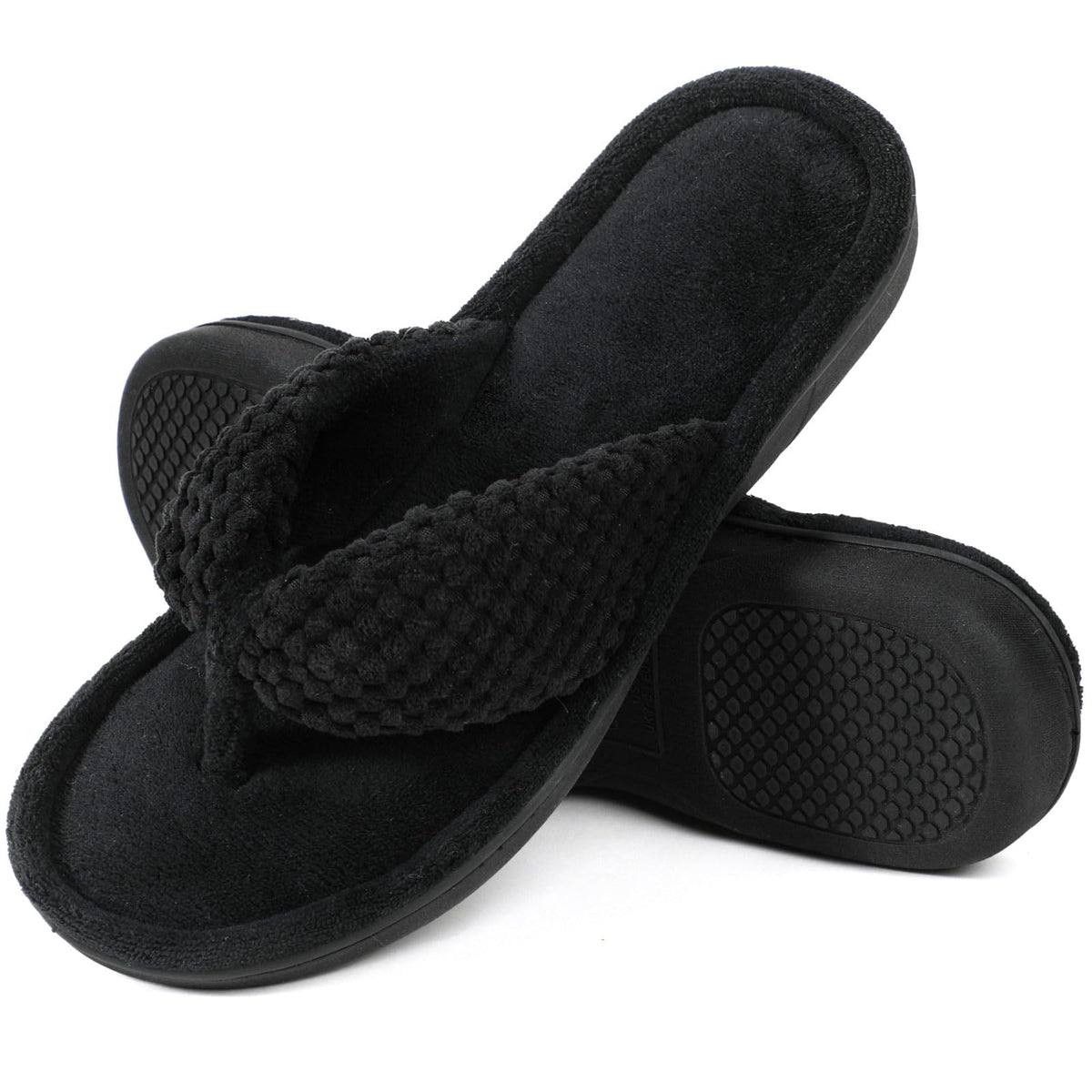 ULTRAIDEAS Women's Popcorn Flip Flop House Slipper with Memory Foam, Gift for Women Mom