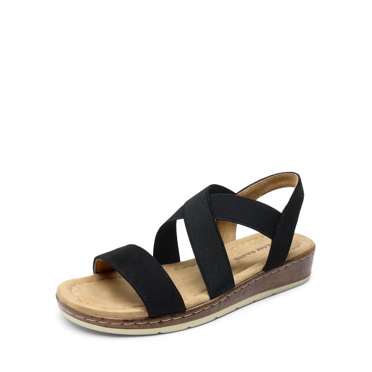 DREAM PAIRS Women's Ankle Strap Low Wedge Sandals