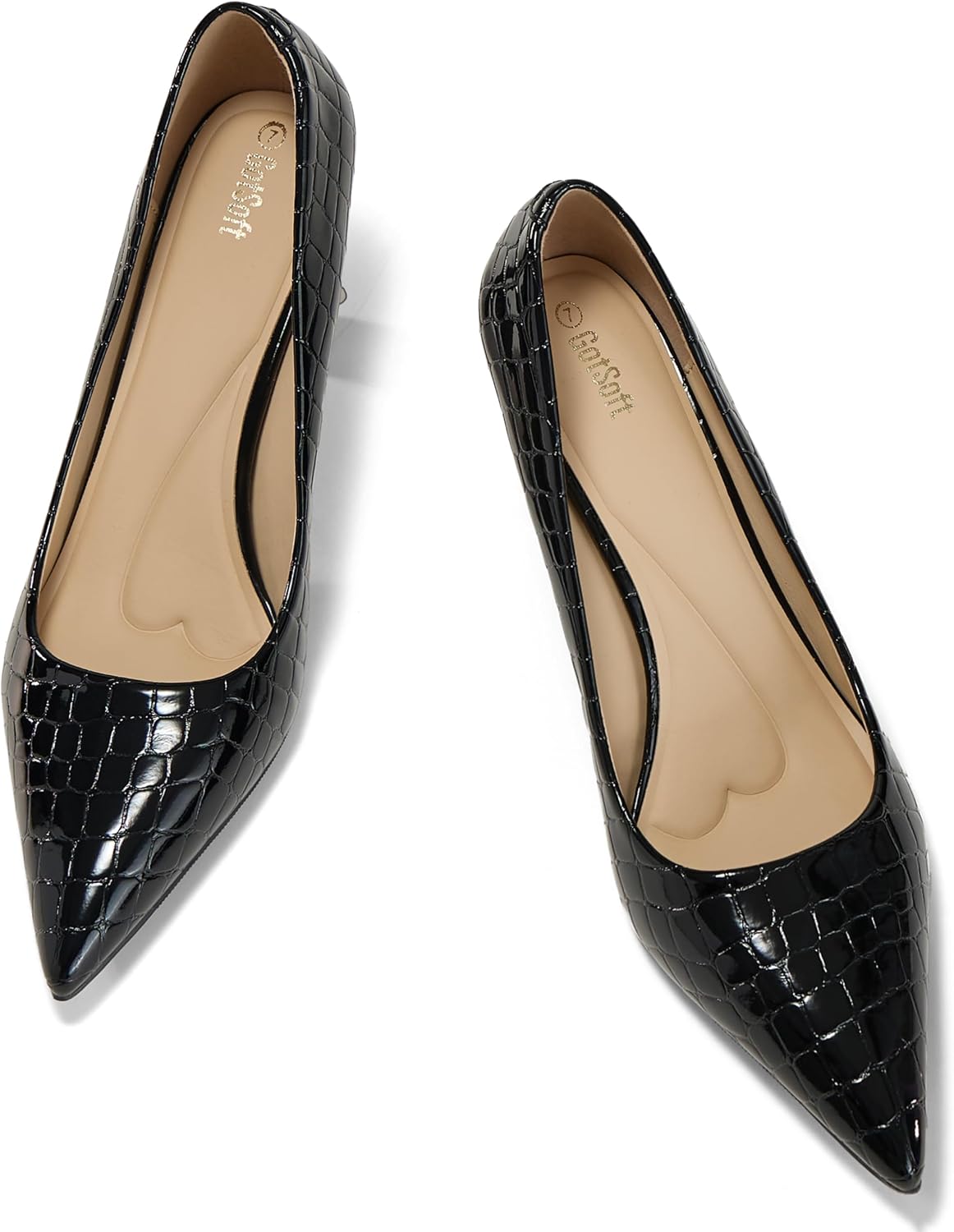 Womens High Heels Closed Pointed Toe Pumps Slip on Dress Shoes