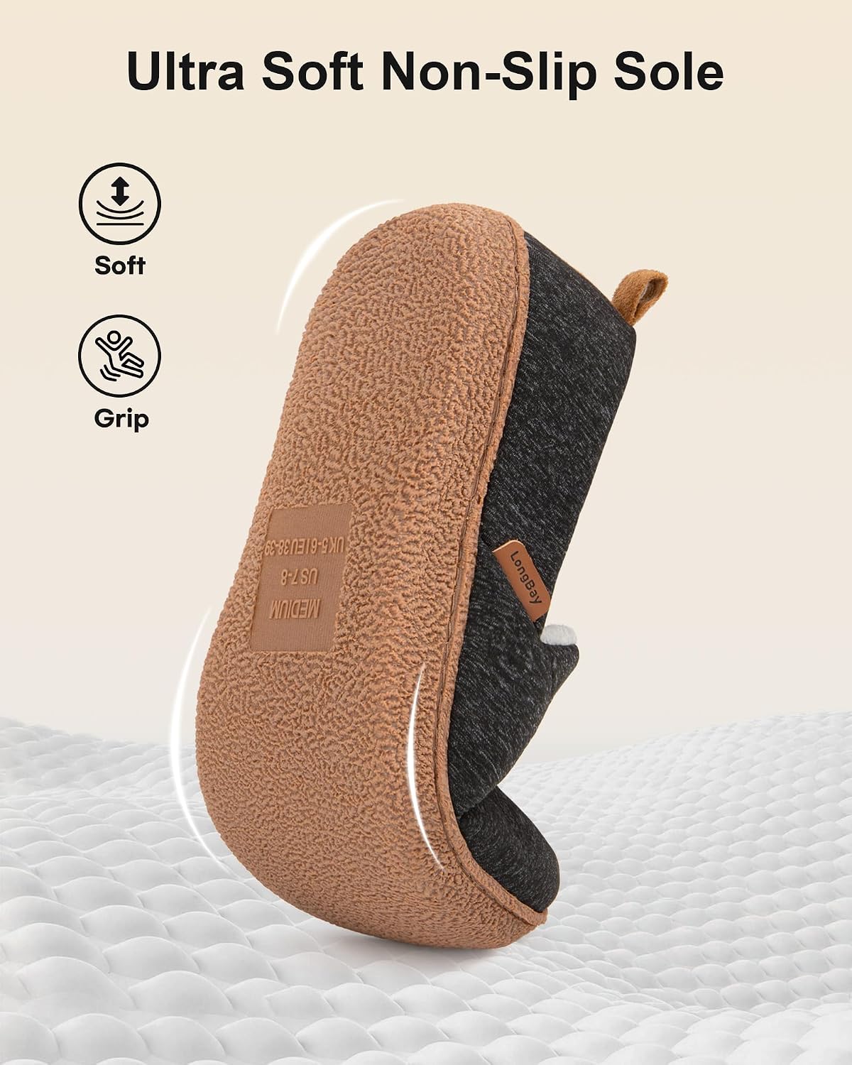 LongBay Women's Slippers Memory Foam Cozy House Shoes for Indoor Outdoor