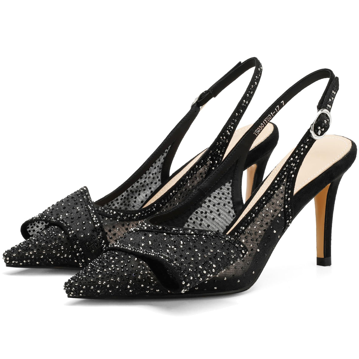 Women's Bow-Detail Slingback Pumps Pointed Toe Stiletto Heels