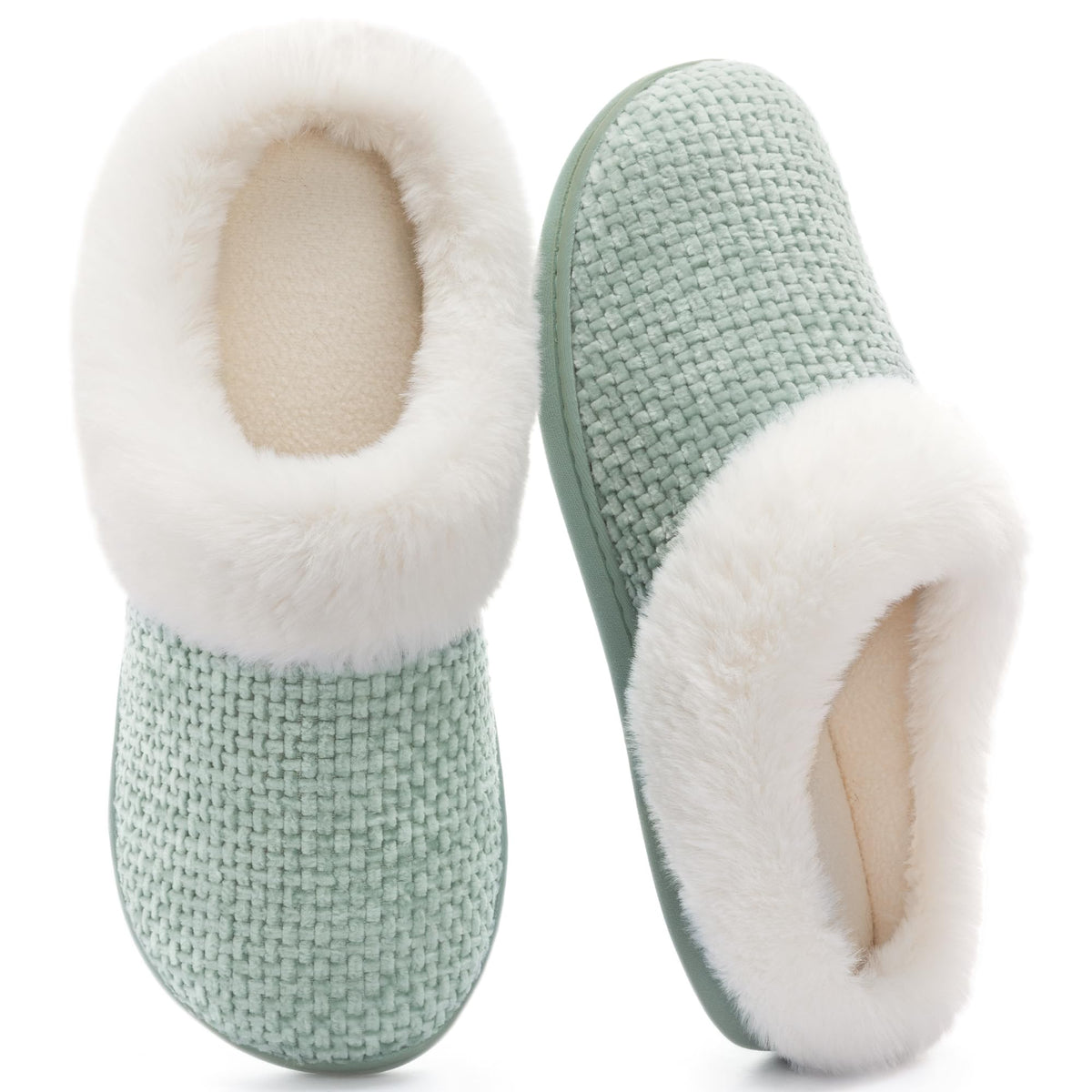 ULTRAIDEAS Women's Popcorn Fleece House Slippers