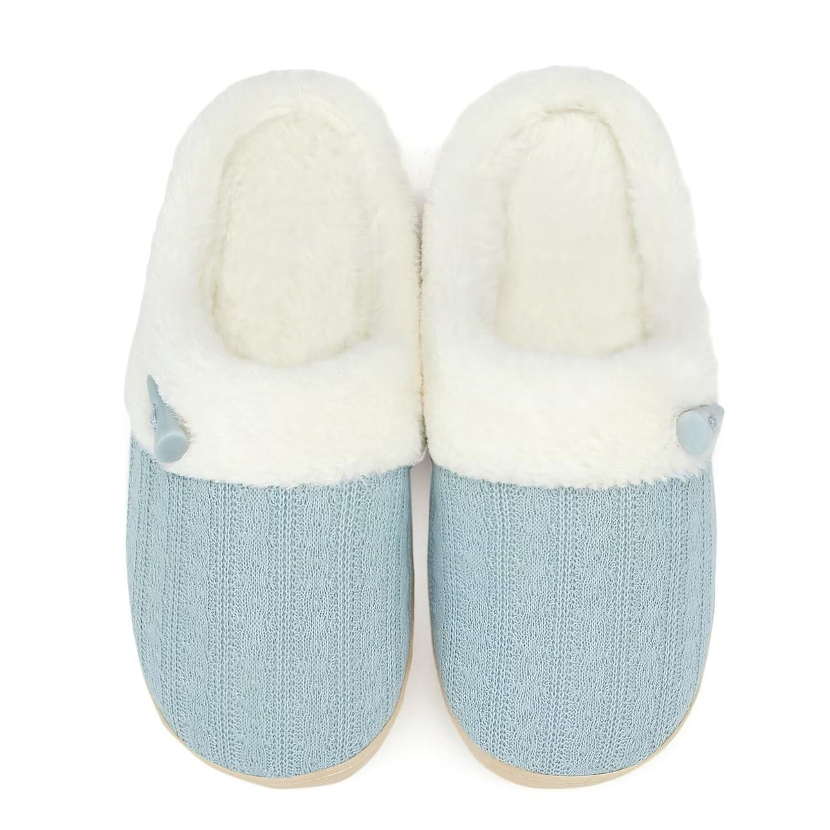 NineCiFun Women's Slip on Fuzzy Slippers Memory Foam House Slippers Outdoor Indoor Warm Plush Bedroom Shoes Scuff with Faux Fur Lining