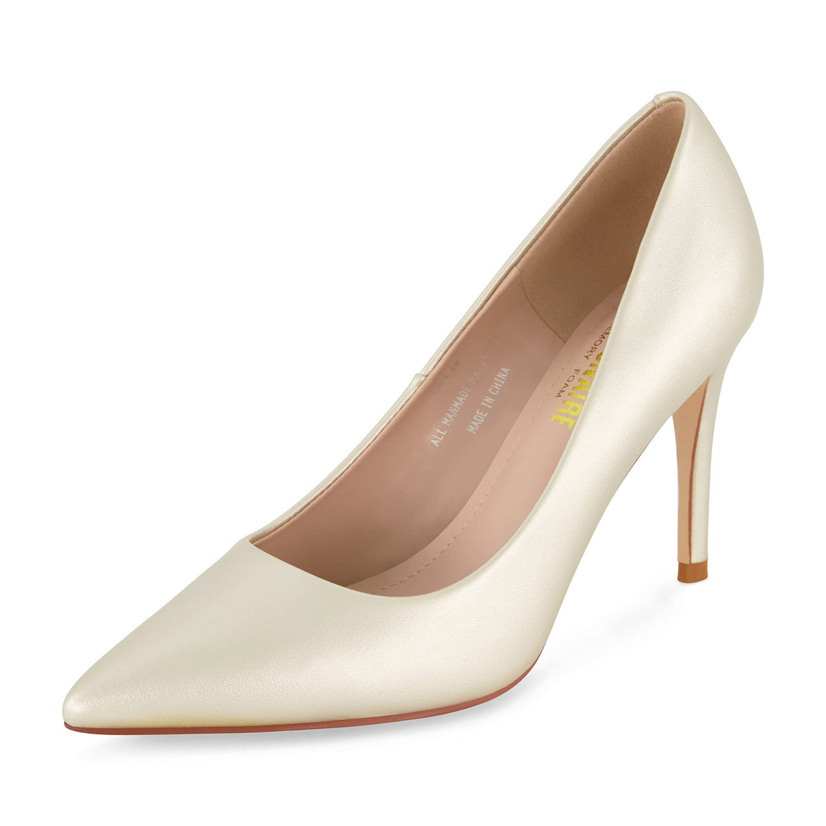 CUSHIONAIRE Lola Dress Pump Heels for Women, Classic Pointed Toe High Heels with Soft Memory Foam and Durable Outsole