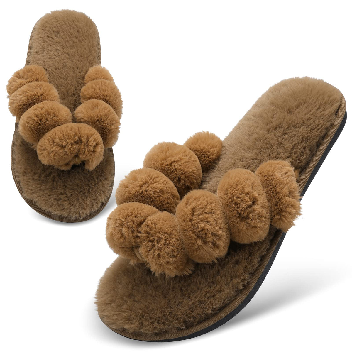 JOINFREE Women's Bedroom Slippers Comfort Four Season Classy Indoor Spa Slide Shoes