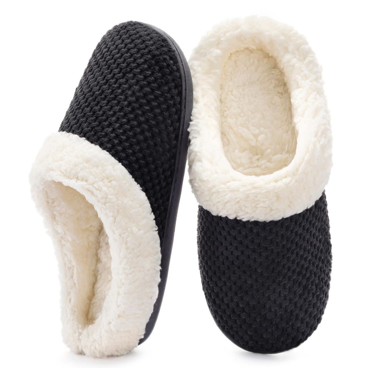 ULTRAIDEAS Women's Popcorn Fleece House Slippers