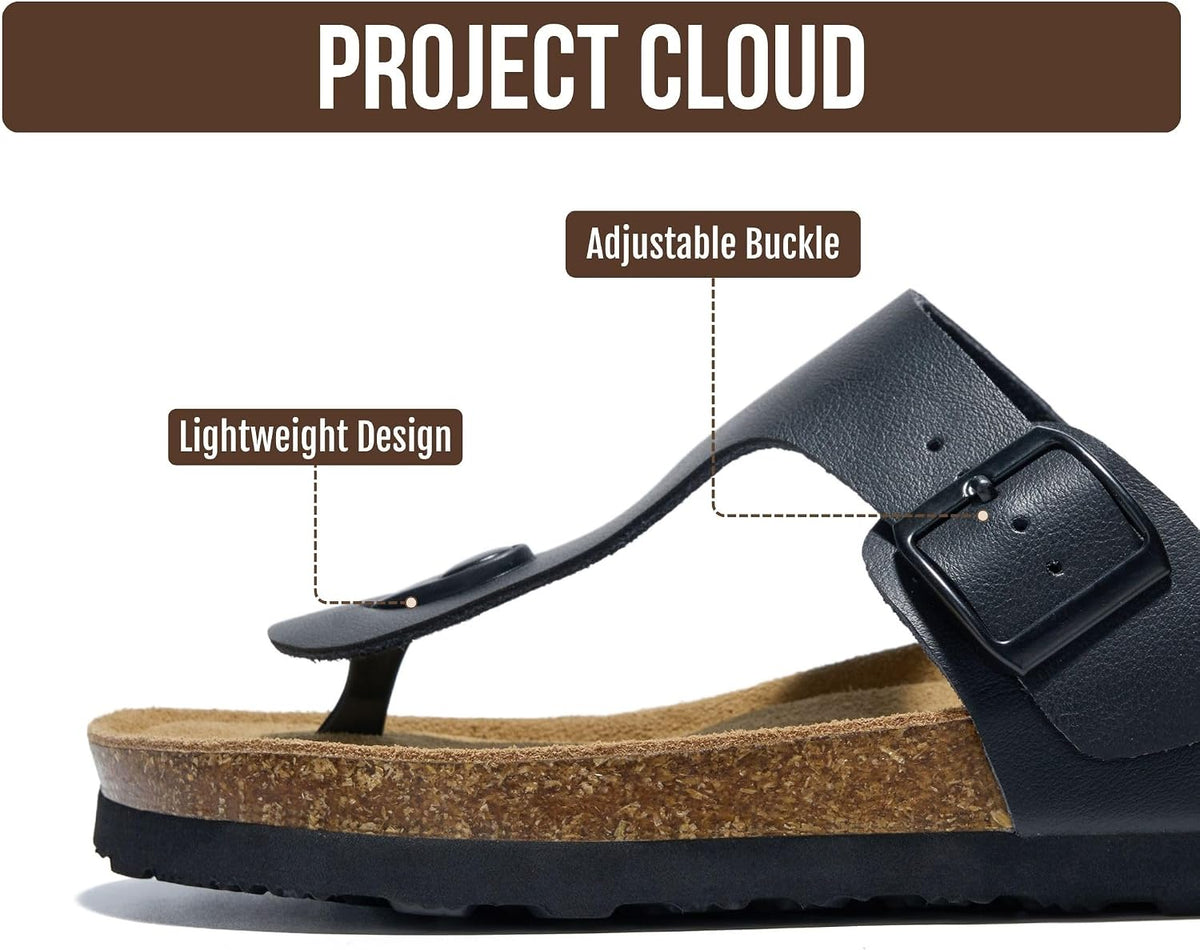 Project Cloud 100% Genuine Leather Thong Sandals & Flip Flops for Women