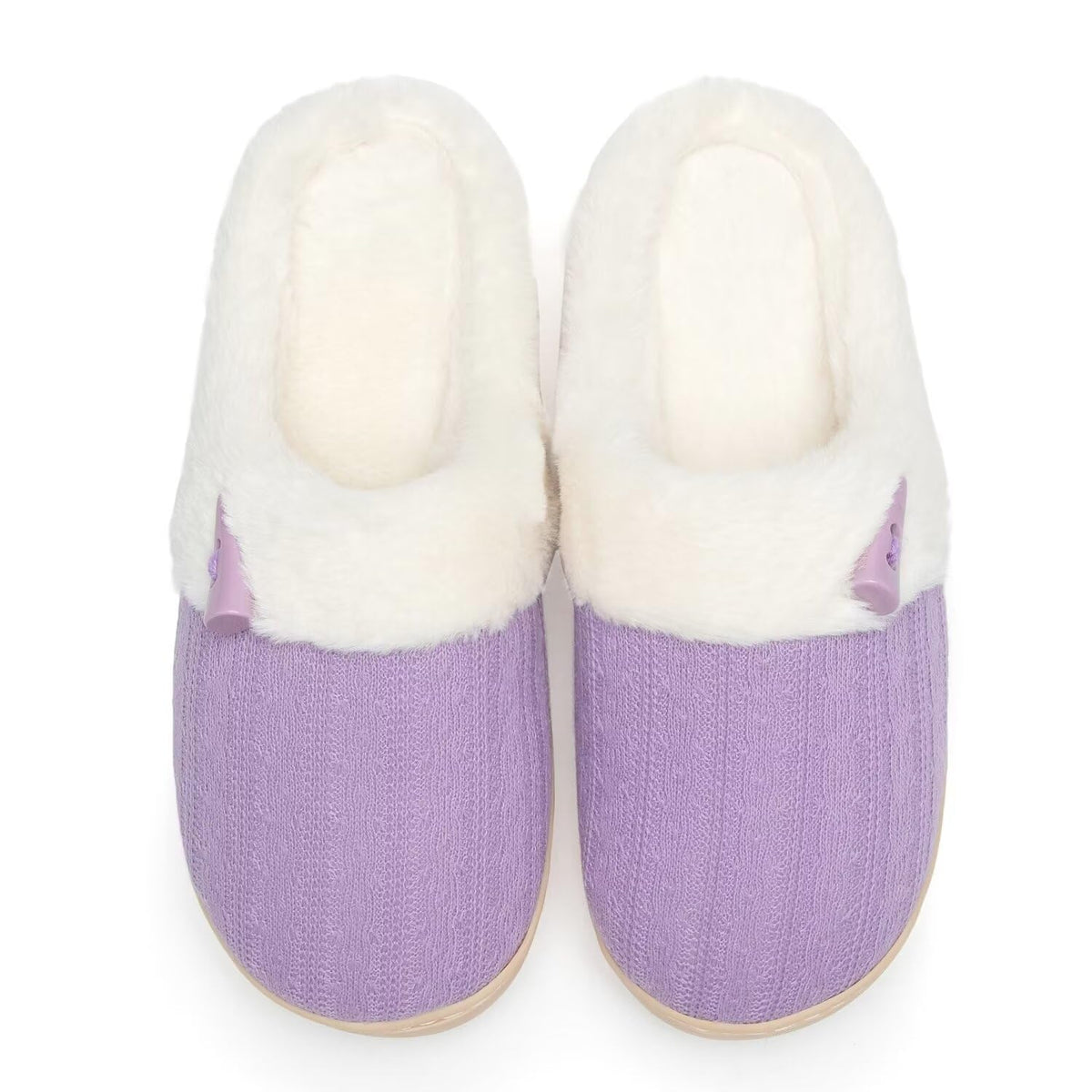 NineCiFun Women's Slip on Fuzzy Slippers Memory Foam House Slippers Outdoor Indoor Warm Plush Bedroom Shoes Scuff with Faux Fur Lining