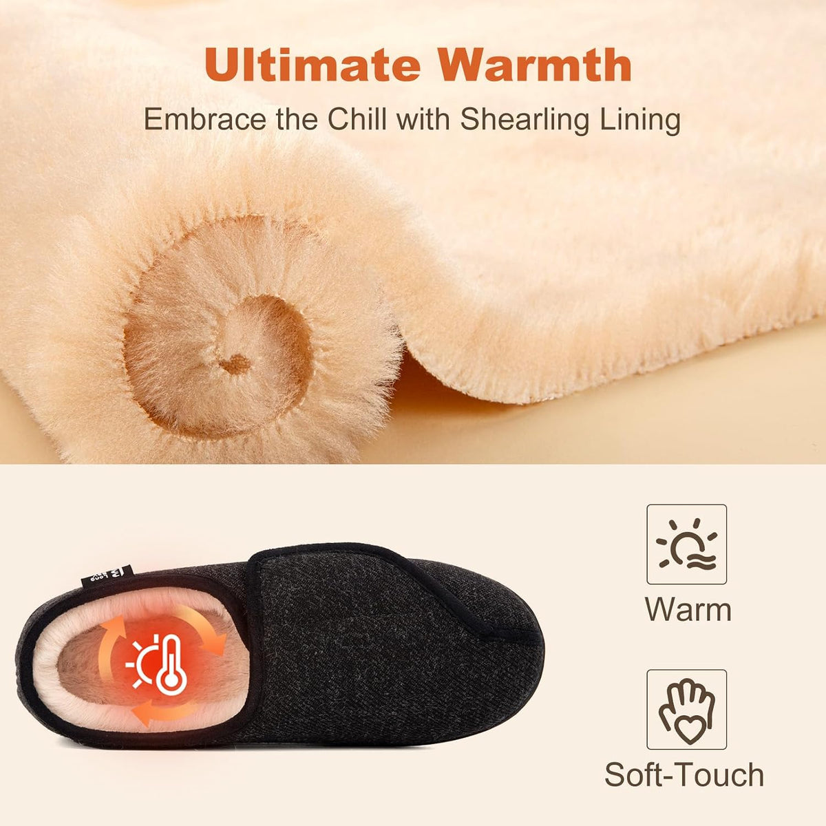 LongBay Womens Adjustable Slippers Memory Foam Cozy Wide Diabetic House Shoes Edema Orthopedic Neuropathy Indoor Outdoor