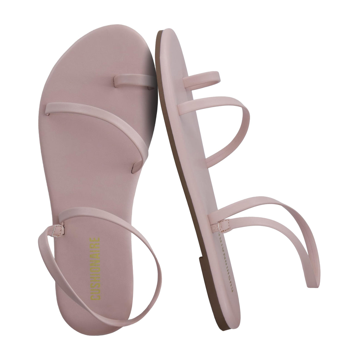 CUSHIONAIRE Chai Strappy Flip Flops for Women, Comfortable Casual Women Sandals with Memory Foam