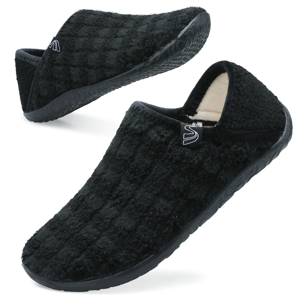 Spesoul Fuzzy House Slippers for Women Men Indoor Closed Back Lightweight Cozy Faux Furry Lining Barefoot House Shoes Slipper Socks for Bedroom Home Office Yoga Outdoor Walking Shoes