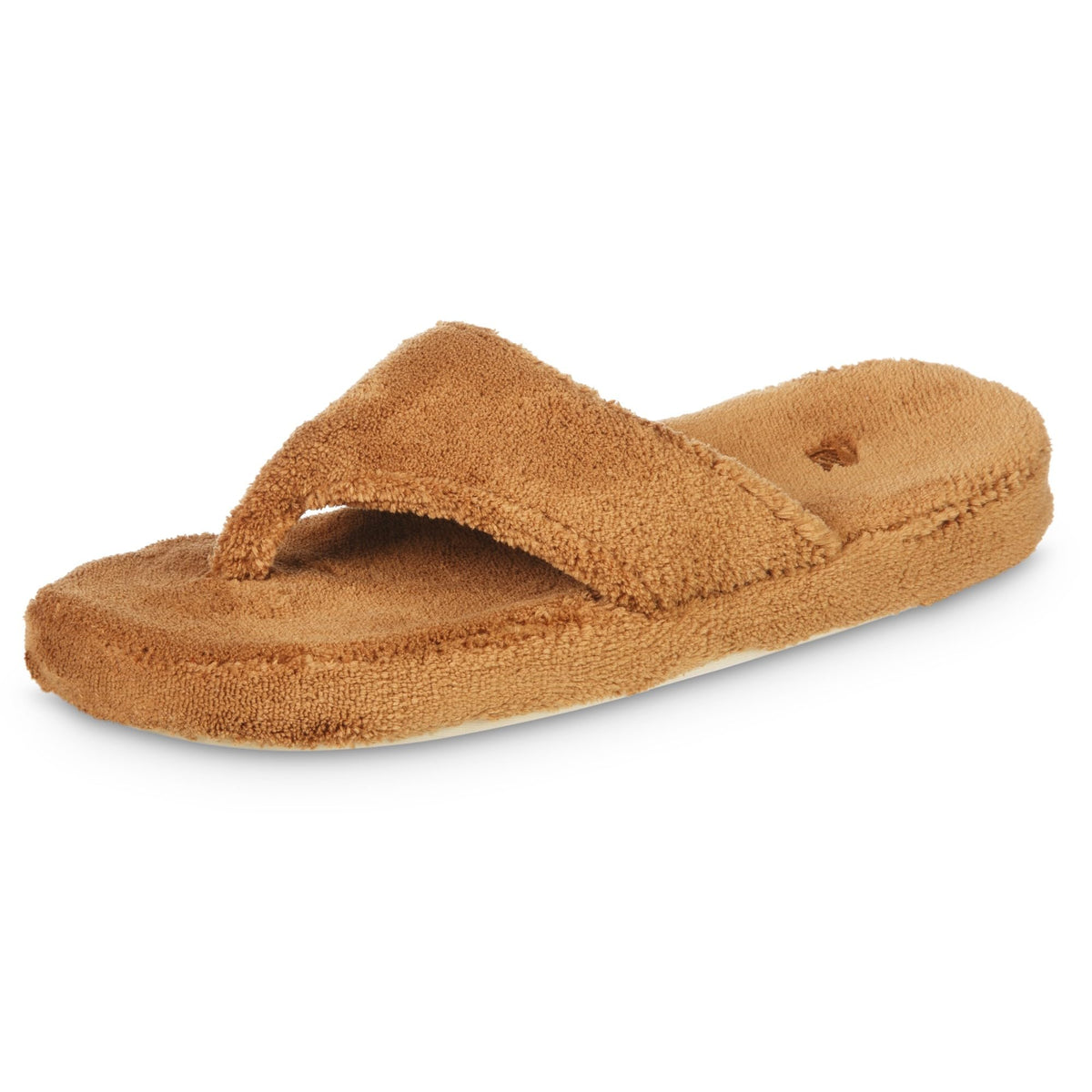 Acorn Women's Spa Thong Slippers with Cloud Contour Comfort - Arch Support and Plush Fluffy Terry Lining, Perfect for Beach, Camping, Poolside, or Bathroom Wear