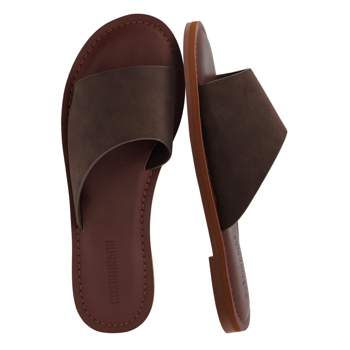 CUSHIONAIRE Carly Slide Sandals for Women with Memory Foam