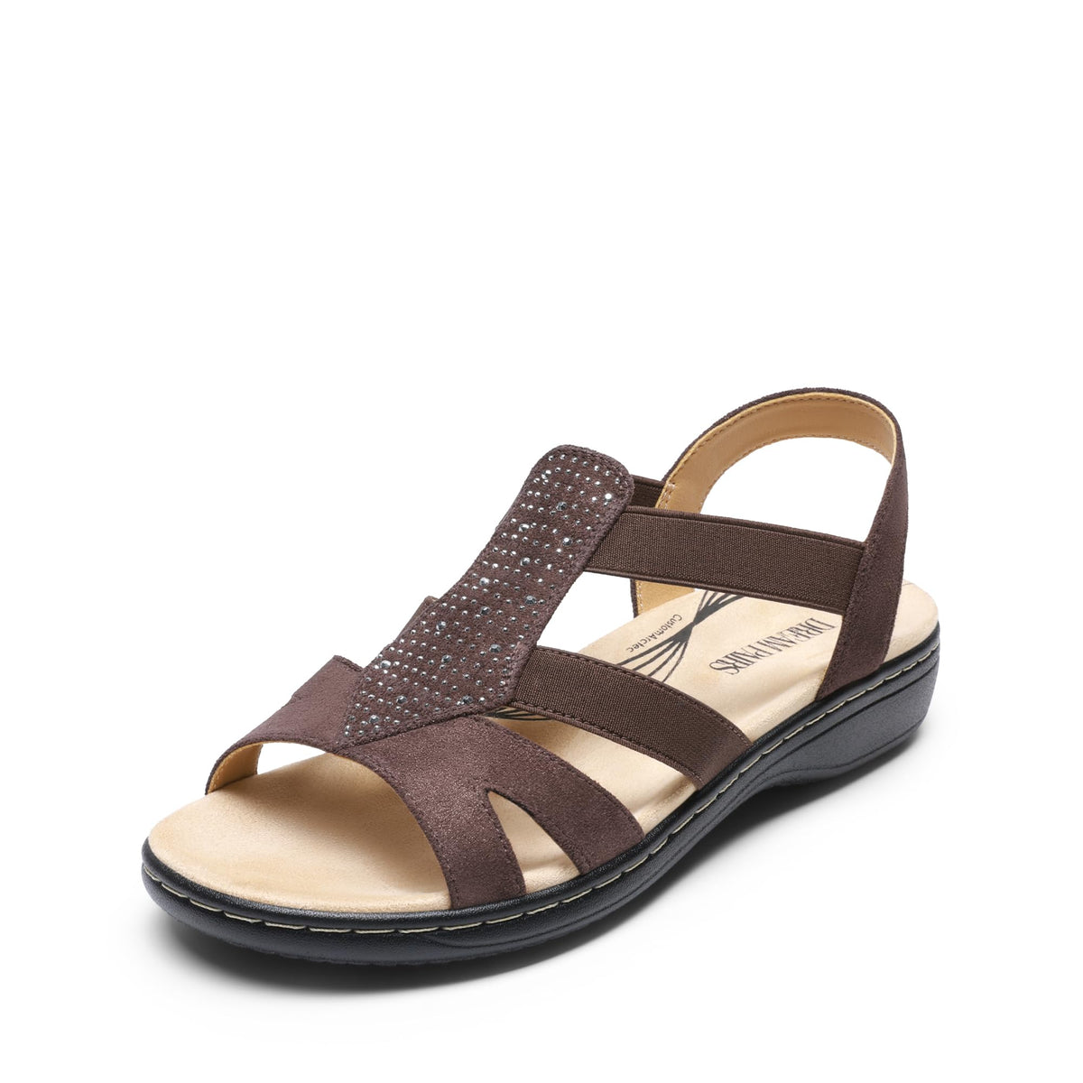 DREAM PAIRS Women's Comfortable Arch Support Flat Sandals